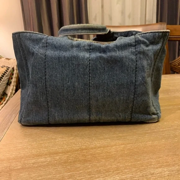 Prada  Canapa Blue Denim Tote - Picture 8 of 16